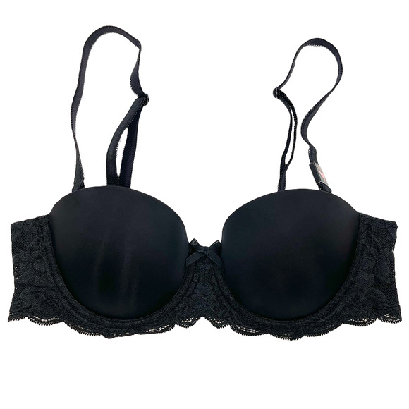 Victoria's Secret Dream Angels Multiway Demi Bra 32B Black Strapless Underwire - Picture 5 of 8